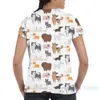 メンズTシャツ犬種パターンメンズTシャツの女性全員プリントファッションガールシャツボーイトップスティーショートスリーブTシャツ