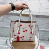 the tote bag leather luxurys handbags designer totes bag Trend Cherry Shopping Shoulder Crossbody Bags women work bags purse 230206