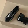 2022 British Style Black Women Office Chunky Heel Fashion Lady Wedding Dress Shoes