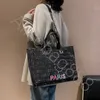 2023 Fashion Totes Lady Bench Bags Handbag Shopping Bags Big Capacity Paris Case Cross Body Linen Bag