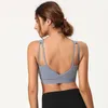 Yoga outfit högeffekt sport bh kvinnor gym brassiere sport bh sexig scoop rygg fitness push up vadderad stötsäker behåar aktivt slitage