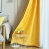Tenda 2023 Tende stile nordico belga per soggiorno Tinta unita Cotone e lino Tessuti oscuranti Finestra
