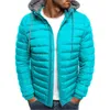 Мужская зимняя куртка с капюшоном Мужчина теплый короткий сплошной фиксированная линия дизайн. Столовая ветрозащитная спортивная спортивная одежда мужская одежда негабаритный