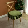 Oreiller Style nordique français sangles à volants tabouret de ménage plaine amovible et lavable chaise S