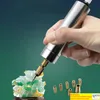 Mini USB -kabel Micro Electric Hand Drill Rotary Drill Borrning Set Slipskulpturverktyg Partihandel 40Setlot