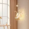 Lampada da parete vintage applique lunghe marmo glassato vetro leggero a collo di cigno luci rustiche per interni Merdiven Lampen Modern