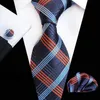 Bow Ties Mens Tie Set Jacquard Silk Pocket Square Cufflinks Fashion Floral for Men 8cm Corbatas Sky Blue Tiebow