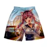 メンズショーツVtuber Minato Aqua 3D Summer Holiday Women/Men Elastic Waist Cool Streetwear Kawaii Beachショートマンズ