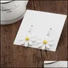 Dangle Chandelier Unique Design Personality Resin Daisy Pendant Earring For Women Girls Fashion Colorf Flowers Drop Jewelry Gift D Dhyts