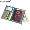 GUBINTU sac de permis de conduire en cuir fendu sur la couverture pour les documents de conduite de voiture porte-carte passeport portefeuille sac certificat Case12476