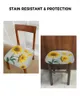 Chair Covers Sunflower Removable Seat Cover Dining Stretch Cushion Slipcover For Kitchen Chairs Housse De Chais