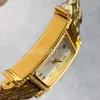 Top Fashion Quartz Titta på kvinnor Guld Silver Dial Rhinestone Bezel Full rostfritt stål Band armbandsur Classic Square Design Ladies316C