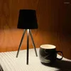 テーブルランプモダンベッドサイドリーディングデスクライトコードレスポータブルワイヤレスデザイン三脚屋内照明器具バーカフェエル