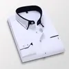 Męskie koszule 8xl 7xl 7xl Summer Casual Cotton Bawełniane koszule długotropeeved Slim Fit Fit Spring Lapel Busines