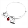 Bracelet Extensible Fil Charme Sier Coeur Forme Amour Alliage De Cuivre Beau Cadeau De Mode Pour Maman Fille Amitié Famille Bijoux Drop Delive Dhhkb