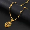 Colares de pendentes Anniyo Guam Pingente com colares de bola para mulheres meninas cor de ouro Mariana Guam Jóias #166506 G230206