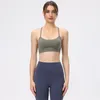 Yoga-Outfit Großhandel Sexy Frauen Sport-BH Beauty Back Crop Top Strumpfhosen Weste Gym Kleidung Laufen ohne Felgen mit abnehmbarem Brustpolster