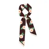 Halsdukar blommigt tryck silke halsduk kvinnor märke mager väska design pannband handduk handduk foulard halsduk SJ632