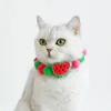 Hundhalsar mysig kattunge krage elegant dekor tillbehör universal husdjur katt valp plysch bollar halsband