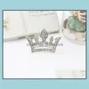 Hair Clips Barrettes Crown Brooches Pins High Quality Fashion Jewelry Christmas Eyecatching Exquisite Brooch Carshop2006 Drop Deliv Dhszo