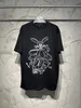 xinxinbuy T-shirt da uomo firmata 23ss Paris Rabbit graffiti fiore stampa manica corta cotone donna nero bianco verde marrone XS-2XL