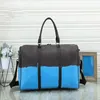 Bolsos de buenos diseñadores moda hombres mujeres viaje bolsa de lona bolsos de equipaje de cuero gran contraste color capacidad deporte 55cm263E