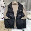 Piumino invernale da uomo e da donna in tinta unita caldo piumino senza maniche classico giubbotto in piuma giacca casual caldo gilet soffice parka