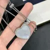 Luxury Brand Designer Pendant Necklace Monaco S925 Sterling Silver White Mother Of Pearl Heart Charm Short Chain Choker For Women Jewelry With Box