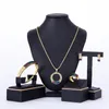 Ensemble collier et boucles d'oreilles en or 18 carats, tendance de juillet 2023, accessoires pour femmes, bague, bracelet, Half22