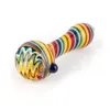 Cool Multicolor Colorful Hand Pipes Thick Glass Portable Spoon Design Filter Dry Herb Tobacco Bong Handpipe Handmade Oil Rigs Smoking Cigarette Holder DHL