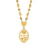Colares de pendentes Anniyo Guam Pingente com colares de bola para mulheres meninas cor de ouro Mariana Guam Jóias #166506 G230206