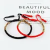 Pulseras de eslabones Cadena Budista tibetano Brazaletes de cuerda de la suerte Hombres Lealtad Moda Nudos hechos a mano Pulsera ajustable Mujeres Encanto Muñeca Jewe