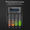 Cell Phone Chargers Essager 18650 Battery Charger Universal Rechargeable Battery Charging For AA AAA Lithium Li ion USB Batteries Charger 4 2 Slot 230206