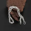 Chains Women Men Necklace Real 925 Sterling Silver 8mm Thick Twisted Singapore Chain Pendant Gift Jewelry FN29