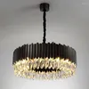 Pendant Lamps Modern Luxury Crystal Round Chandelier Light LED For Living Room Kitchen Island Creative Bedroom Dining Home Fixtures