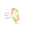 Cluster Rings Hollow-out Design a forma di cuore Anello di fidanzamento in acciaio inossidabile per le donne Coppia Anelli Mujer 2023