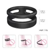 Womens G-Strings Silicone maschio Dual Cock Ring Delay Prematura Eiaculazione Dick Lock Anelli Sex Goods for Men Coppia Penisring Remot177J