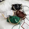 Evening Bags Retro Alligator PU Crossbody Women Cloud Pleated Chain Clutch Handbag 2023 Elegant Ladies Underarm Bag Zipper Totes FemmeEvenin
