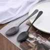 Geschirr-Sets 12 teile/satz Abendessen Gabel Edelstahl und Löffel Set Schwarz Küche Utensil Bunte Sicherheit Erwachsene Besteck