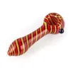 Cool Multicolor Colorful Hand Pipes Thick Glass Portable Spoon Design Filter Dry Herb Tobacco Bong Handpipe Handmade Oil Rigs Smoking Cigarette Holder DHL