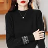 Women's T Shirts Autumn Fashion Hollow Women Pullover O-Neck Long Sleeve Shirt Female Sweater Jumpers Tee Cotton Knitted Tops Blouse