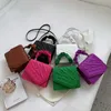 Borsa da donna inizio autunno nuova borsa a tracolla monospalla PU borsa da donna moda borsa piccola quadrata pieghettata in rilievo