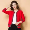 Kvinnors stickor 2023 Spring Cashmere Cardigan Short Women's Sweater Elegant Ladies Korean Sticked Red Coat Loose Casual Jacket Women