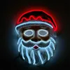 Party Masks Cute and Funny Santa el line Glowing Mask Christmas Cosplay birthday gift party carnival decoration supplies 230206