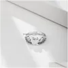 Anneaux de bande Europe Mode Rétro Love Angel Wings Openable Lady Ring Drop Livraison Bijoux Dhggm