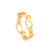 Cluster Rings Hollow-out Design a forma di cuore Anello di fidanzamento in acciaio inossidabile per le donne Coppia Anelli Mujer 2023