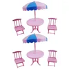 Stol täcker strandstolstolminiatyr mini möbler lounge prydnad paraply folding trädgård segling båt dekor däck dekorationer terrarier