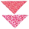 Dog Apparel Adjustable Pet Puppy Cat Scarf Bandana Collar Neck Saliva Towel PU Cotton Accessories Printing Triangle Bandage