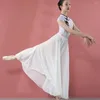 Stage Wear Rok voor dans ballet tutu witte jurk dames ballerina parel chiffon meisjes klassiek meisje kostuum