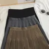 Skirts Rimocy Spring Summer Solid Pleated Women 2023 High Waisted A Line Mini Woman College Style Jk Short Skirt Mujer